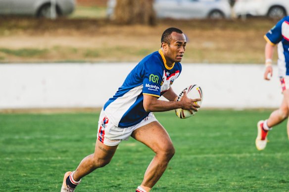 Tuggeranong Bushrangers Livinai Tuicakau.
