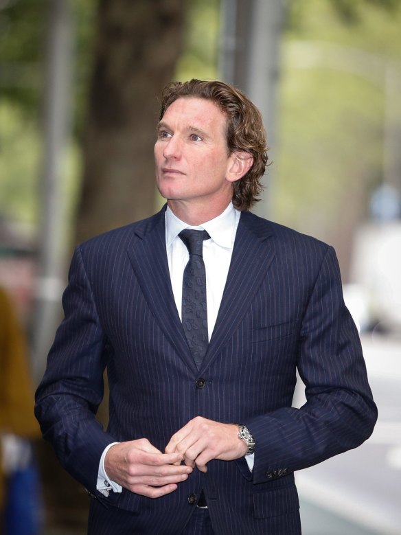 James Hird outside the Supreme Court after an earlier hearing. 