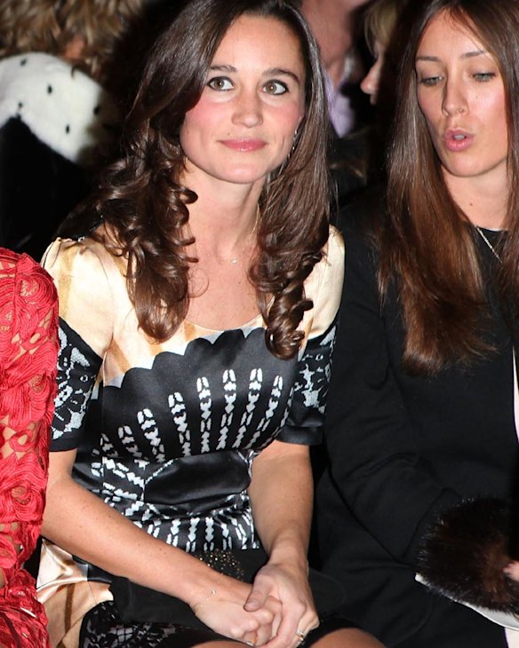 Pippa Middleton front row at the 2011 Spring/Summer London Fashion Week, months after her sister Catherine married Prince William.