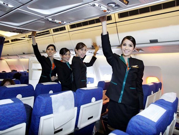 New Thai airline PC Air has taken off on its first proving flight from Bangkok to Surat Thani province after it recruited four transsexual flight attendants earlier this year. 