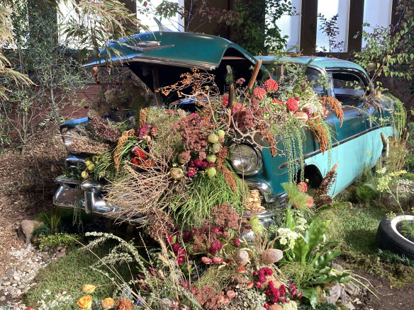 A gold-winning super-abundant floristry display by Thrive Flower School.