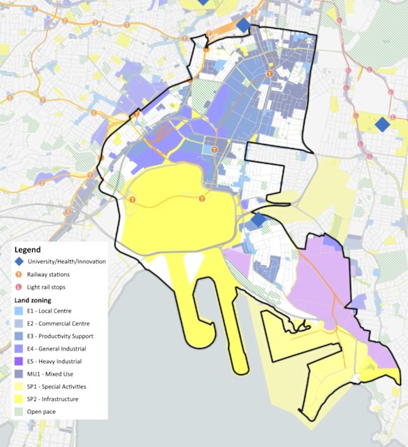 The southern enterprise corridor is pressured by competing interests as Sydney’s population grows.
