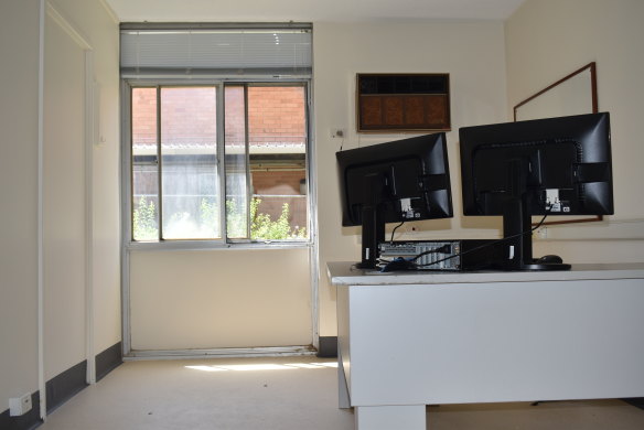 One of two testing rooms at the coronavirus clinic at 48 Murray Street. 