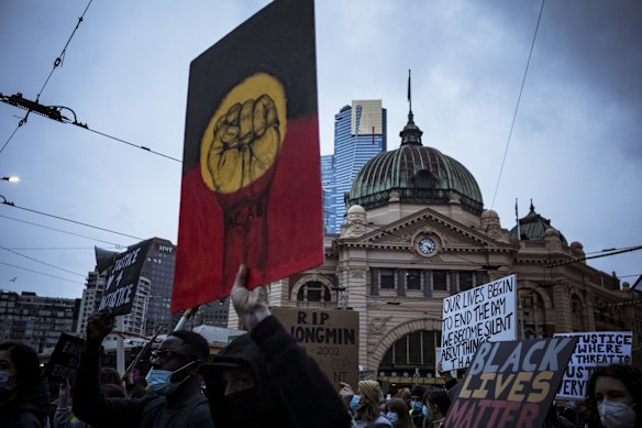 Black Lives Matter rally Melbourne.