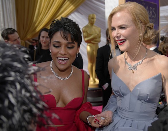 Ariana DeBose and Nicole Kidman on the red carpet.