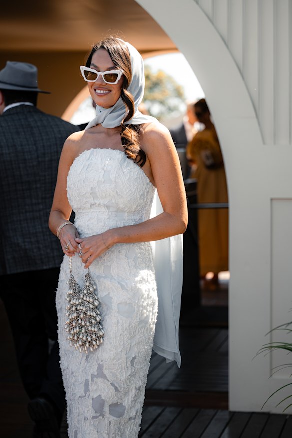 Demi Brereton dons the French Riviera look at the Caulfield Cup.