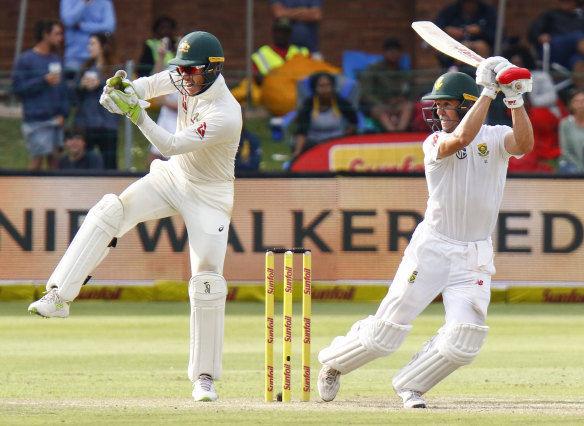 AB de Villiers on the second day of the second Test.