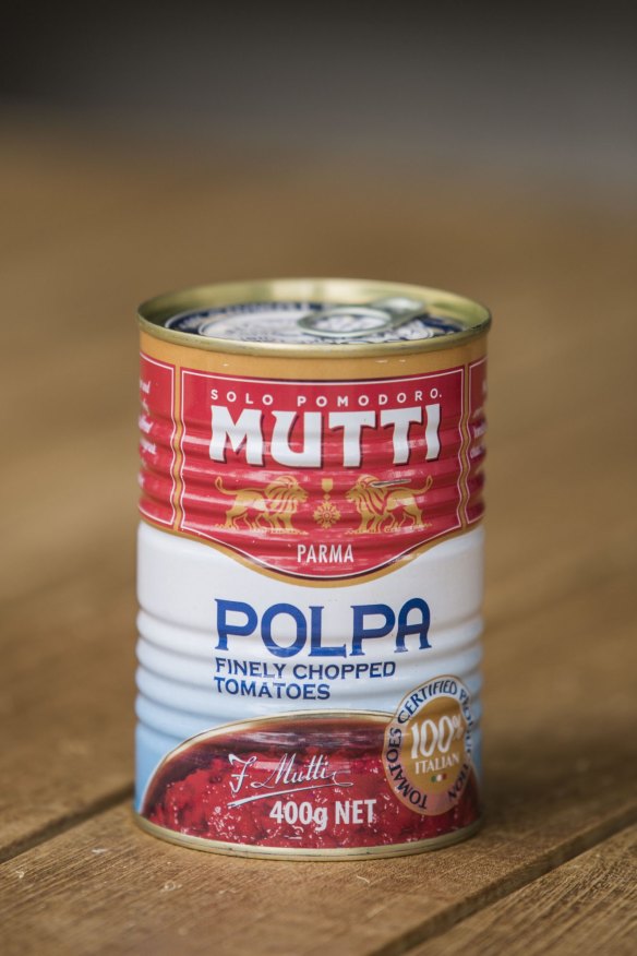 Delicious: Mutti finely chopped tomatoes.