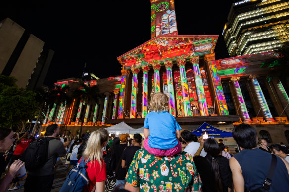 City Hall Lights, King George Square, Brisbane, 2024. 