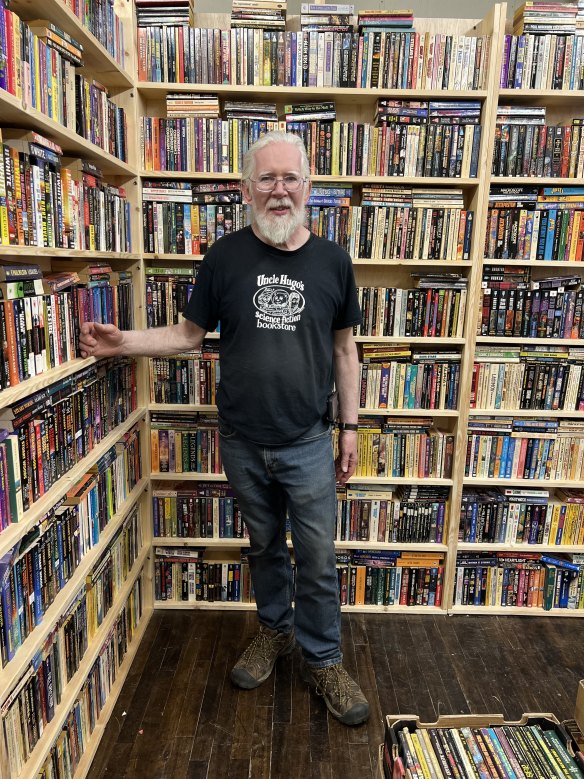 Don Blyly is rebuilding Uncle Hugo’s bookstore at a new location after it burnt to the ground during the race riots after George Floyd’s death.