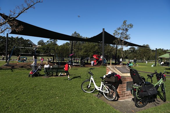 Richard Murden Reserve in Haberfield during Sydney's COVID lockdown.