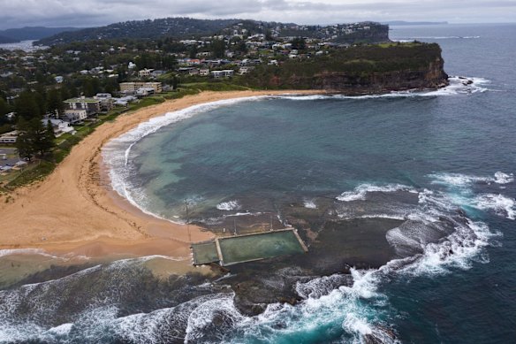 A quiet Mona Vale Beach. After the COVID-19 outbreak in Avalon, the Northern Beaches have been placed back into lockdown.