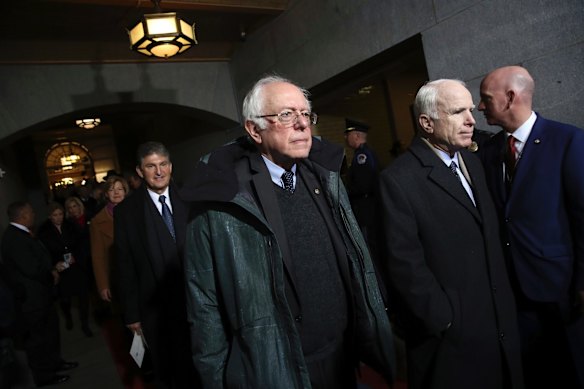 Sen. Bernie Sanders won the day by wearing his on brand parka.