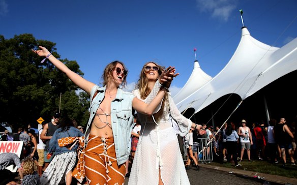 Groovin' The Moo - Maitland 2016: Rhea Ashton of Scotts Head and Riley O'Keefe of Coffs Harbour.