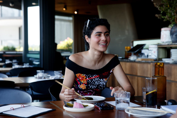 Singer Montaigne at Redoko Restaurant at Barangaroo in Sydney.