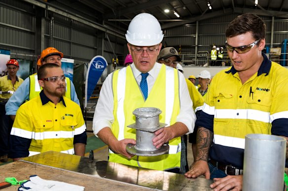 Prime Minister Scott Morrison visits Norship in Cairns in the seat of Leichhardt. 