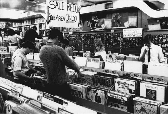 Chelsea Records in Pitt Street, Sydney on August 24, 1982. 