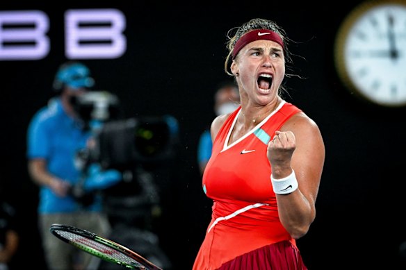 World number 2 Aryna Sabalenka flirted with danger against spirited home wildcard Storm Sanders — down a set and 3-1 — before recovering for a 5-7 6-3 6-2 win on Tuesday. 

