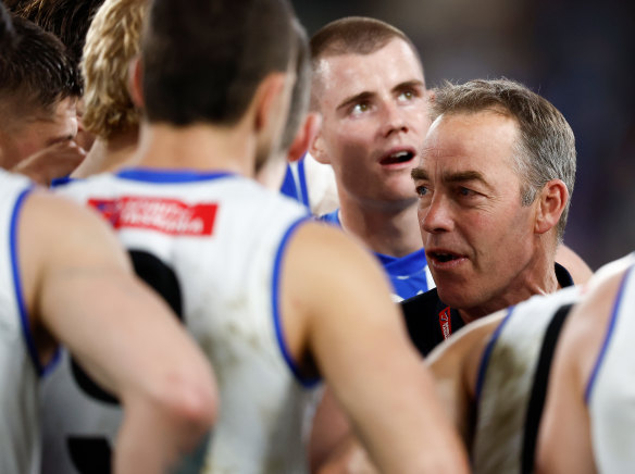 Bruising day: Alastair Clarkson. 