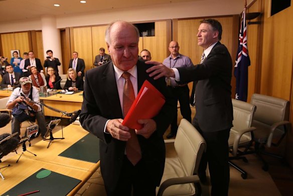 An emotional Tony Windsor and Rob Oakeshott announced they will not recontest the next election at Parliament House.