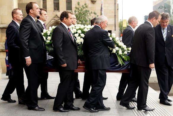 State Funeral for AFL champion and youth charity Reach founder Jim Stynes at St Paul's Cathedral in Melbourne.