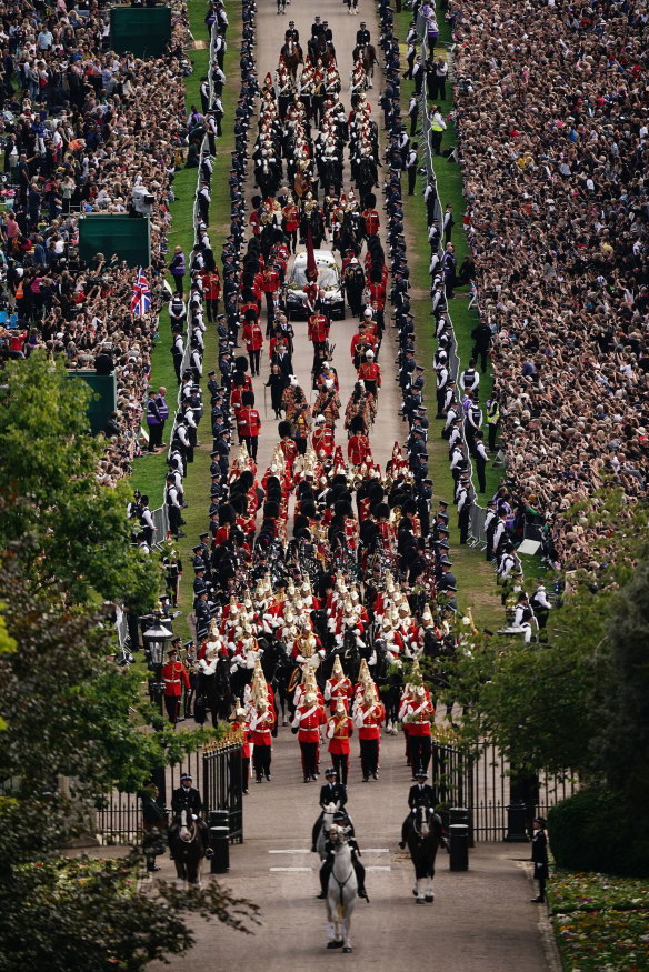 A huge crowd descended on Windsor to say goodbye.