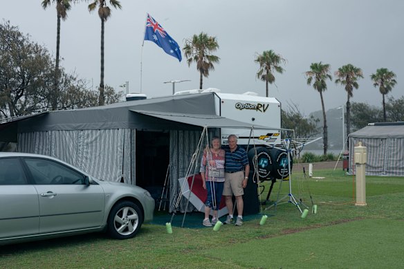 North Narrabeen caravan park empty of visitors at the peak of summer. 