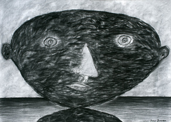 Dean Bowen, Centaur Sailor, 2013, charcoal on paper. 