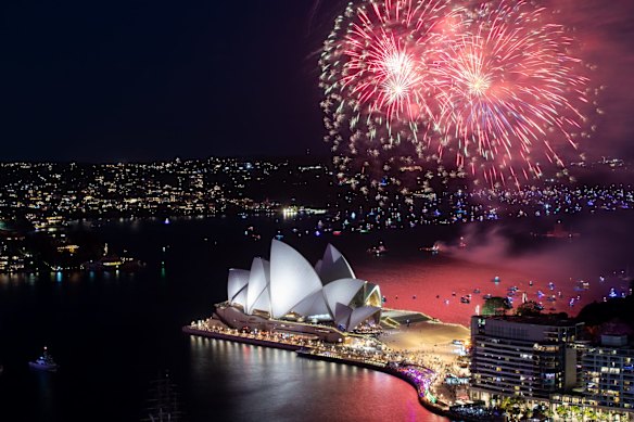 Sydney New Years Eve 2022. 9pm fireworks. Photo: Edwina Pickles / SMH Nine