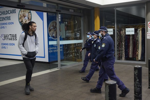 Police patrol in Fairfield early on the 09 July, 2021. 