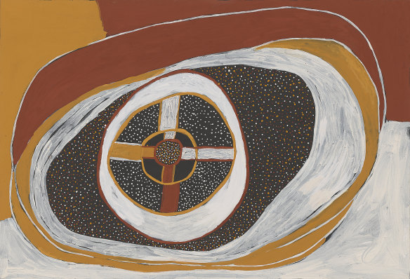 Timothy Cook, Kulama, 2012,
earth pigments on canvas, NGV. 