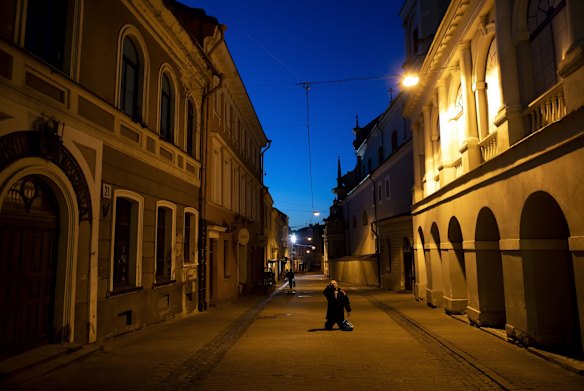 A worshipper prays during the celebrations marking Easter, at the chapel of Our Lady of the Gate of Dawn, in Vilnius, Lithuania.