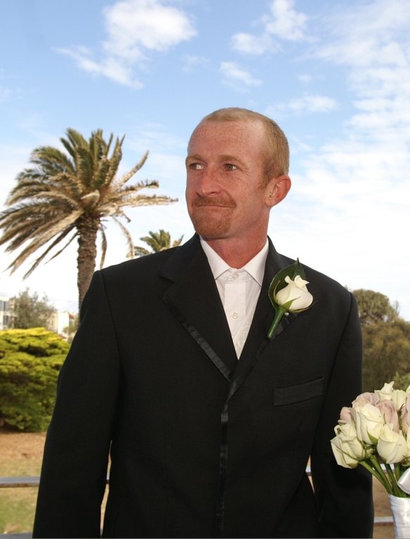 David Griffiths at his wedding in 2008.