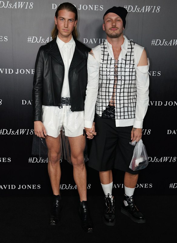Christian Wilkins arrives at the David Jones Autumn Winter 2018 Collections launch.