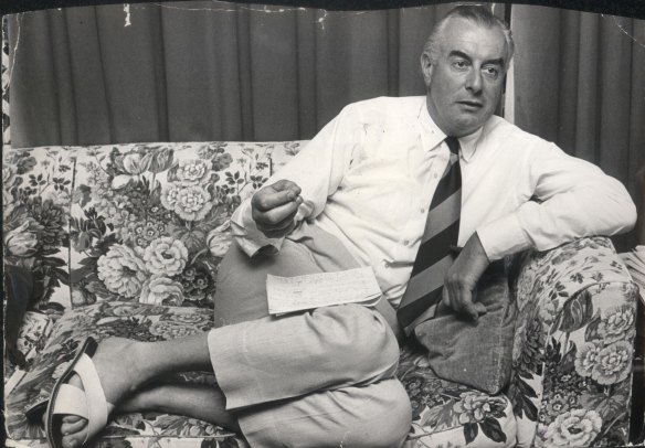 Gough Whitlam at his Cabramatta home in 1969.