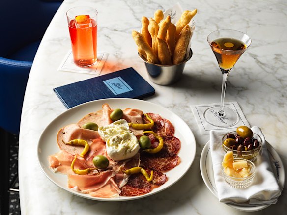 Small snacks and drinks. 