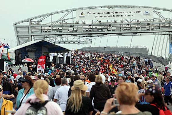 The new Gateway Bridge opens to an estimated 170,000 members of the public.