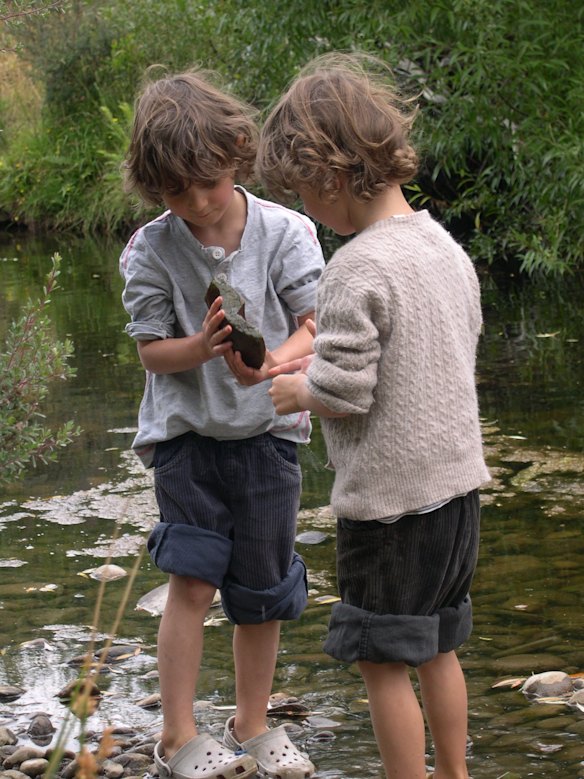 Bruno and Otto Bell searching for insects as children.