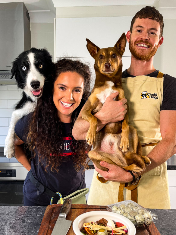 Raw dog-food connoisseurs Courtney and Daniel said TikTok is an integral part of their Chefs & Dogs business model.