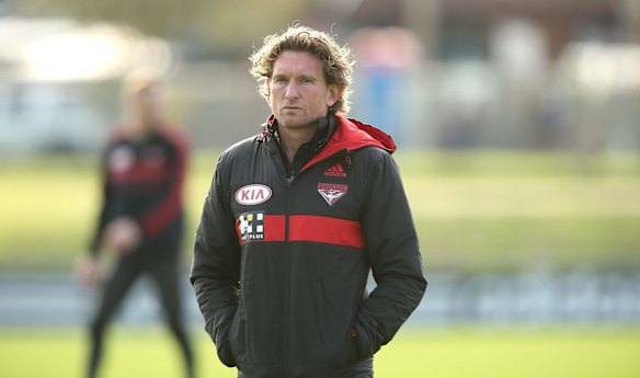 Bombers coach James Hird.
