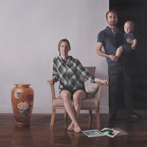 Jonathan Dalton, 'Sally. And her boys', oil on canvas, 155 x 155.5 cm, © the artist