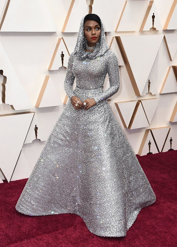 Janelle Monae arrives at the Oscars.