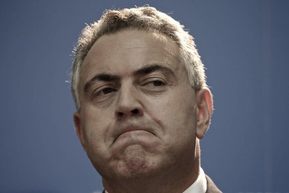 Treasurer Joe Hockey during the Budget lockup press conference in Canberra.