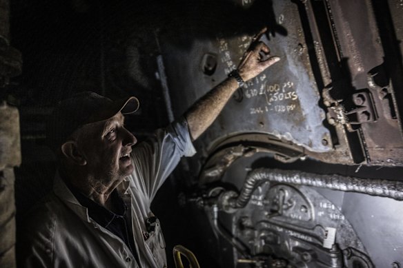 Engineer Graeme Curran onboard of the South Steyne, one of Australia's most prized vessels.
