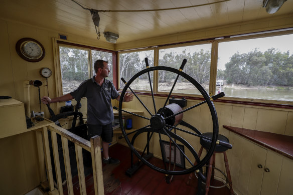Paddlesteamer skipper Adam Fitton says the Emmylou is "lovely": “She’s a very forgiving vessel."