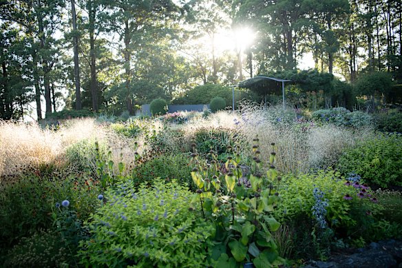 Bristow’s formal garden at the Blue Mountains Botanic Garden Mount Tomah is composed mainly of perennials