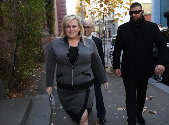 Rebel Wilson heading to court on Monday. 