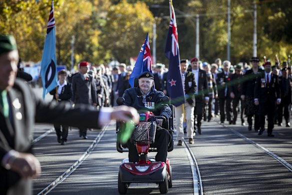 Around 4000 people took part in the ANZAC Day march.