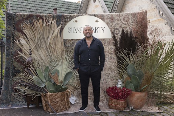 Guillaume Brahimi arrives at the Silver Party.