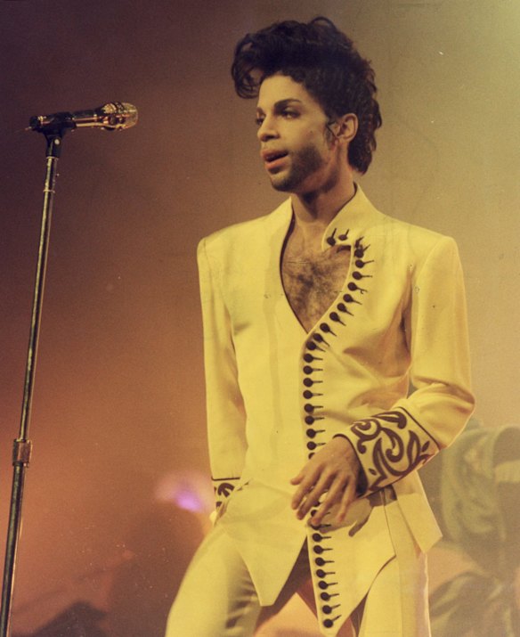 Prince in concert at the Melbourne Tennis Centre in 1992.